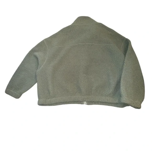 2/$20 Old Navy Women's Olive Green Sherpa Hoodie - Picture 7 of 7